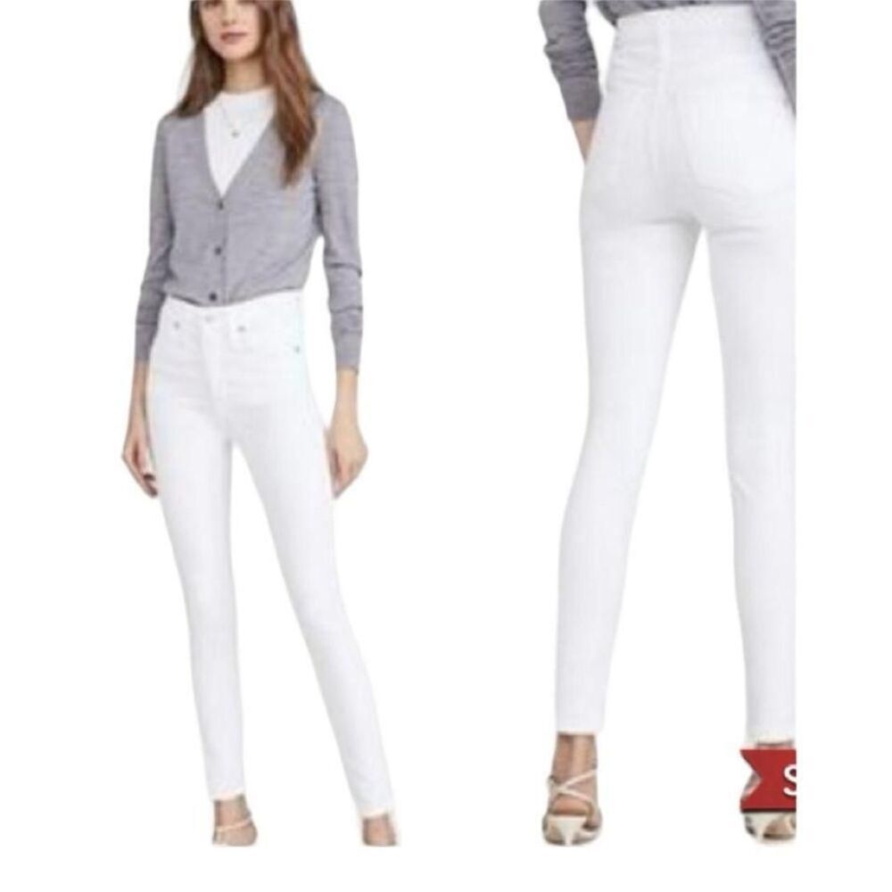 Madewell white high waisted slim‎ boyfriend jeans size 25